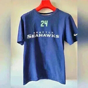 NFL NIKE MARSHAWN LYNCH Seattle  Seahawks tshirt. Men's size small.